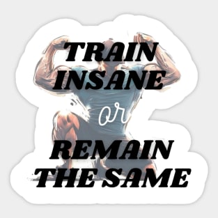 WORKOUT: TRAIN INSANE OR REMAIN THE SAME! Sticker